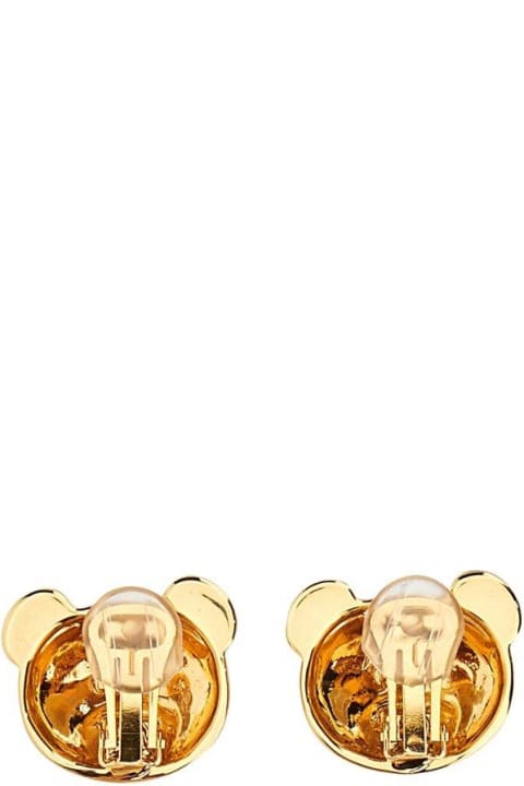 ウィメンズ イヤリング Moschino Teddy Bear Engraved Clip-on Earrings