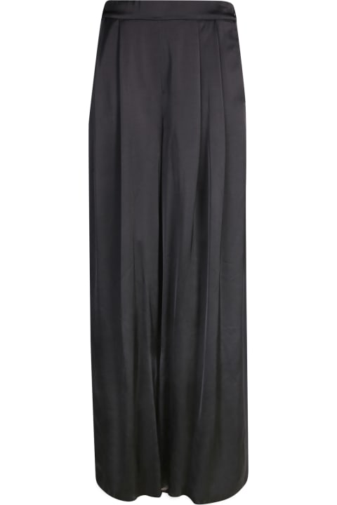 Fashion for Women Fabiana Filippi Wool Satin Black Trousers