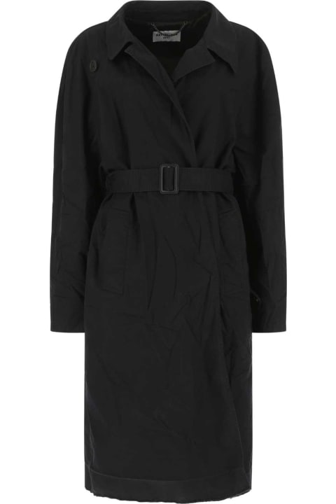 Sale for Women Balenciaga Midnight Blue Cotton Overcoat