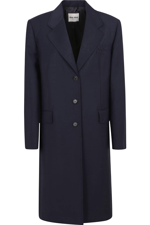 Miu Miu Coats & Jackets for Women Miu Miu Three-buttoned Long Coat