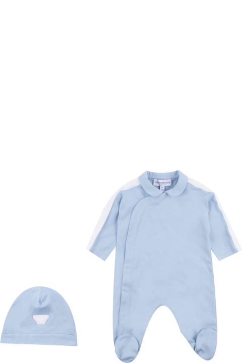 Accessories & Gifts for Baby Girls Emporio Armani Cotton Romper And Hat