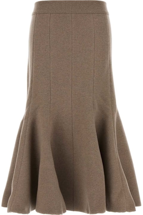 Homeware Bottega Veneta Cappuccino Cashmere Blend Skirt