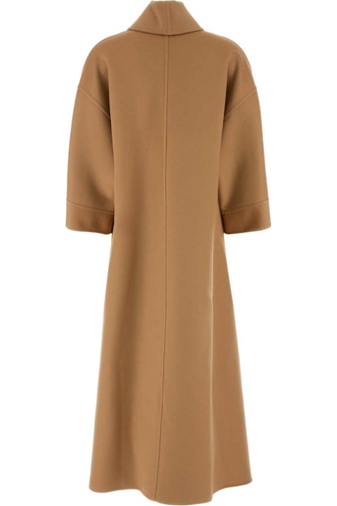 Valentino Garavani Coats & Jackets for Women Valentino Garavani Camel Wool Blend Coat