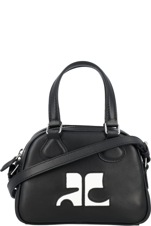 Courrèges for Women Courrèges Mini Leather Bowling Bag