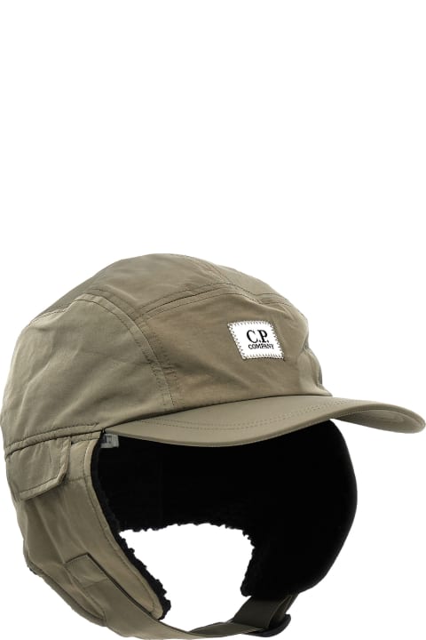 CP COMPANY｜ (Chrome-R Earflap Cap (17CMAC083A 005904A 7 C.P. Company 'chrome-r Earflap' Cap | italist