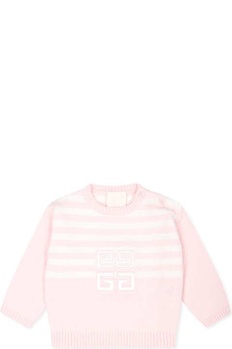 Givenchy Sweaters & Sweatshirts for Baby Girls Givenchy Pull Rose Pour Bébé Fille Avec Motif Emblématique 4g