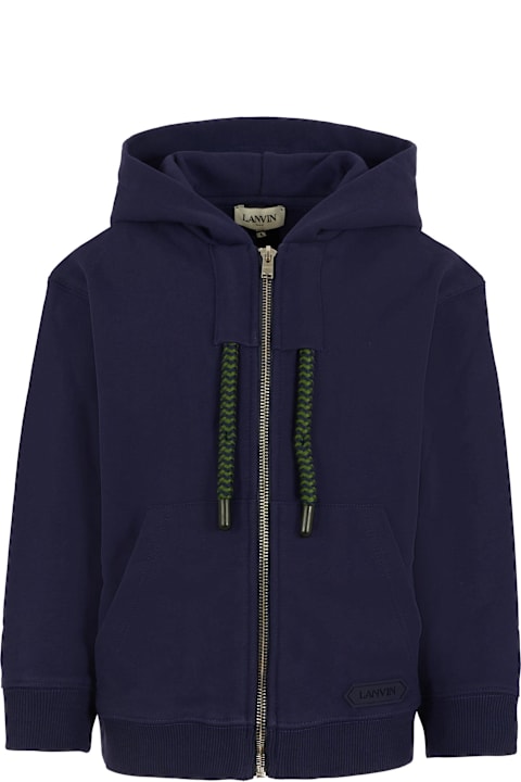 Homeware Lanvin Blue Sweatshirt For Boy With Logo