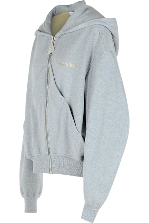 The Attico Sweaters for Women The Attico Gray Cotton Sweatshirt
