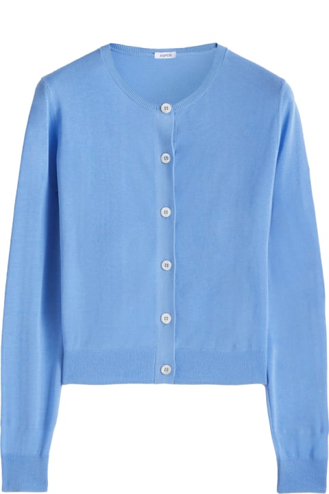 Aspesi for Women Aspesi Light Blue Cardigan With Buttons
