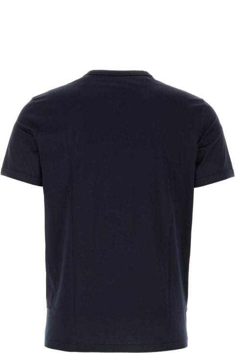 Fred Perry for Men Fred Perry Navy Blue Cotton T-shirt