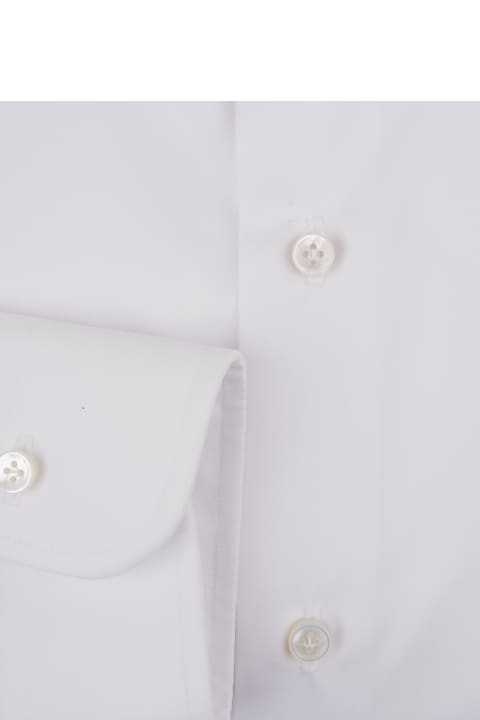 Barba Napoli for Men Barba Napoli Slim Fit Shirt In White Cotton