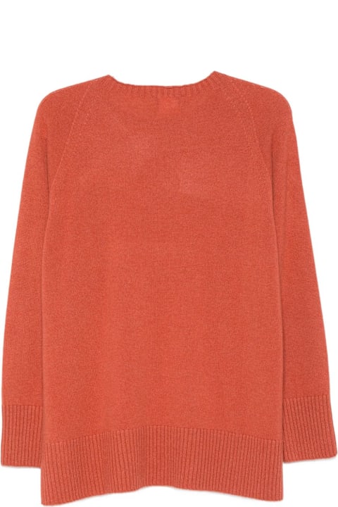 Homeware Bruno Manetti Bruno Manetti Orange Cashmere Crewneck Sweater