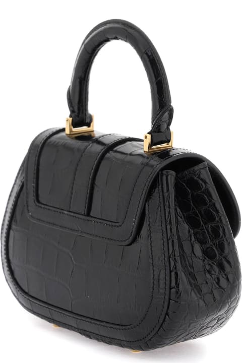 Totes for Women Versace Embossed Leather Mini Bag