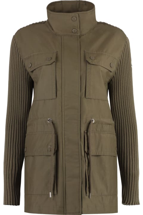 Coats & Jackets for Women Moncler Cotton Panel Cardigan