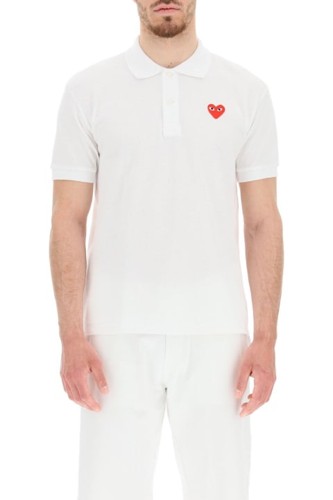 メンズ Comme des Garçons Playのシャツ Comme des Garçons Play Heart Logo Polo Shirt