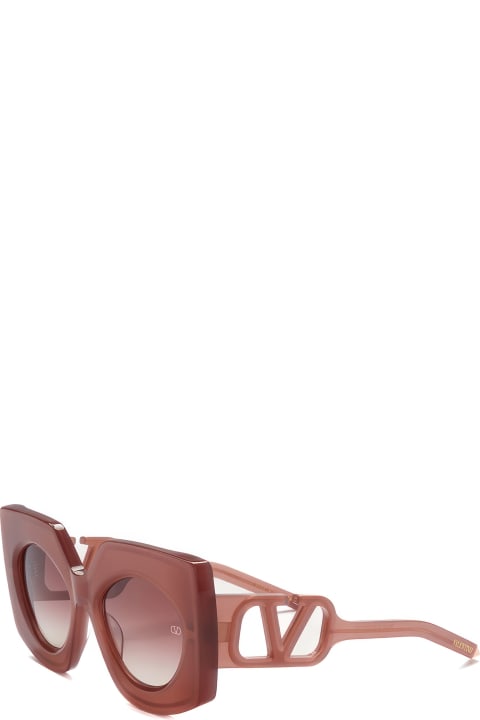 ウィメンズ新着アイテム Valentino Eyewear V-soul - Pink / Gold Sunglasses