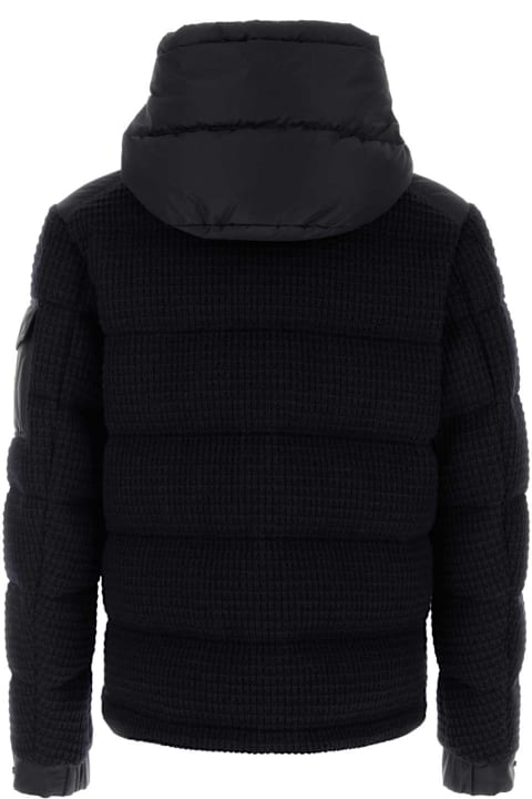 Moncler for Men Moncler Black Wool Blend Lagdei Down Jacket