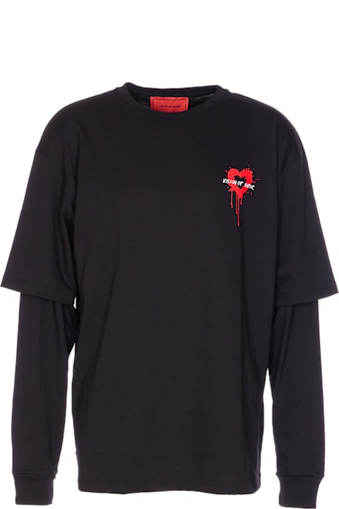 Homeware Vision of Super Double Sleeves Puff Print T-shirt