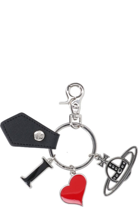 Keyrings for Women Vivienne Westwood 'polly I Love Orb' Logo Keyring