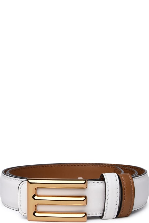 Etro Belts for Women Etro Ivory Leather Belt