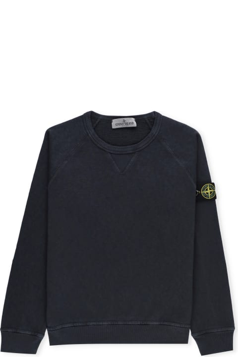 Sweaters & Sweatshirts for Boys Stone Island Junior Cotton Sweatshirt