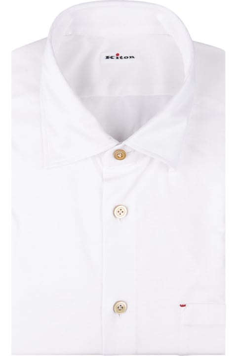 Shirts for Men Kiton White Nerano Shirt