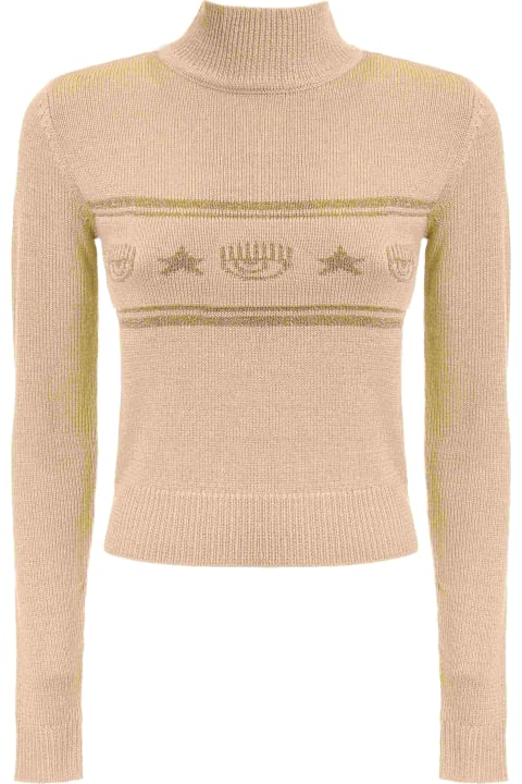 Chiara Ferragni Sweaters for Women Chiara Ferragni Chiara Ferragni Sweaters Golden