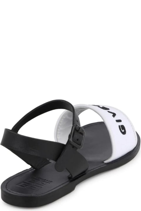 ベビーガールズ シューズ Givenchy Black And White Sandals With Logo