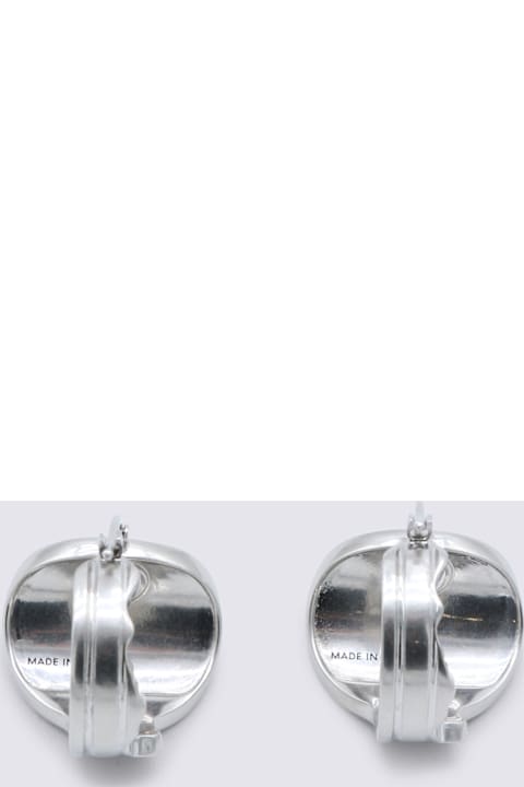 أدوات منزلية MM6 Maison Margiela Silver Brass Earrings