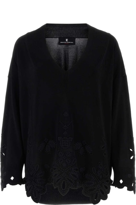 Fashion for Women Ermanno Scervino Black Viscose Blend Sweater