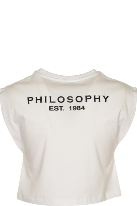 Clothing for Women Philosophy di Lorenzo Serafini Logo Print Sleeveless Crop T-shirt
