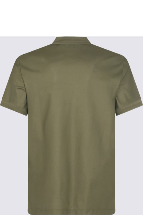 Topwear for Men Burberry Olive Cotton Polo Shirt