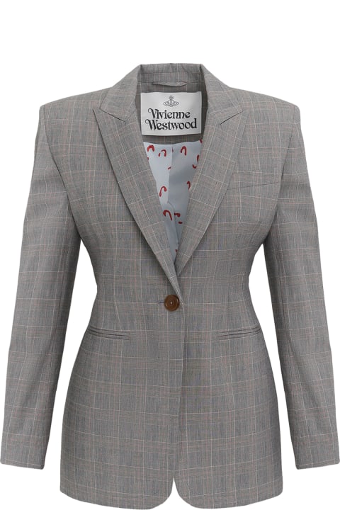 ウィメンズ Vivienne Westwoodのコート＆ジャケット Vivienne Westwood Lauren Jacket With Prince Of Wales Motif