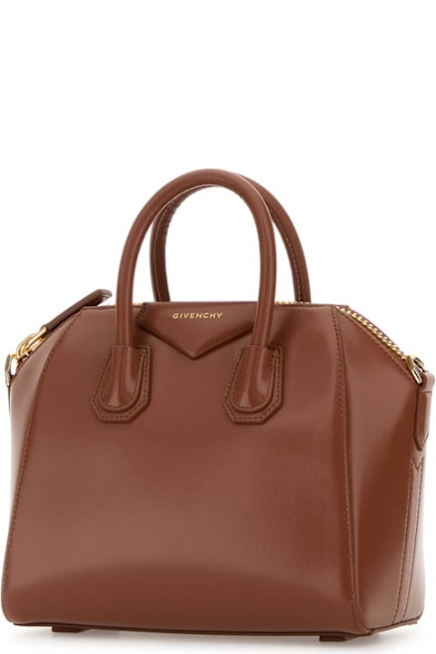 Givenchy Caramel Leather Mini Antigona Handbag