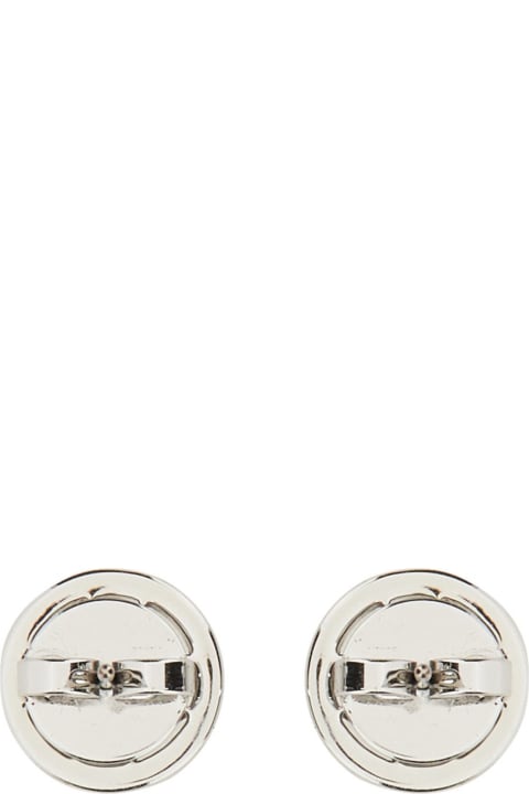 Earrings for Women Tory Burch Circle-stud Crystal Logo Earrings