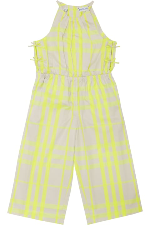 Fashion for Girls Burberry Check Cotton Blend Jumpsuit