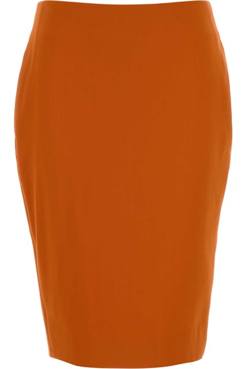 Homeware Saint Laurent Orange Stretch Viscose Blend Skirt