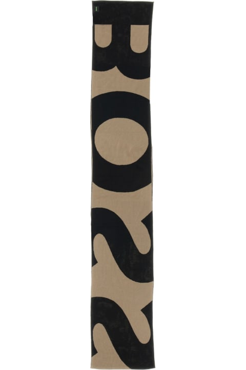 メンズ スカーフ Hugo Boss Scarf With Contrasting Logo