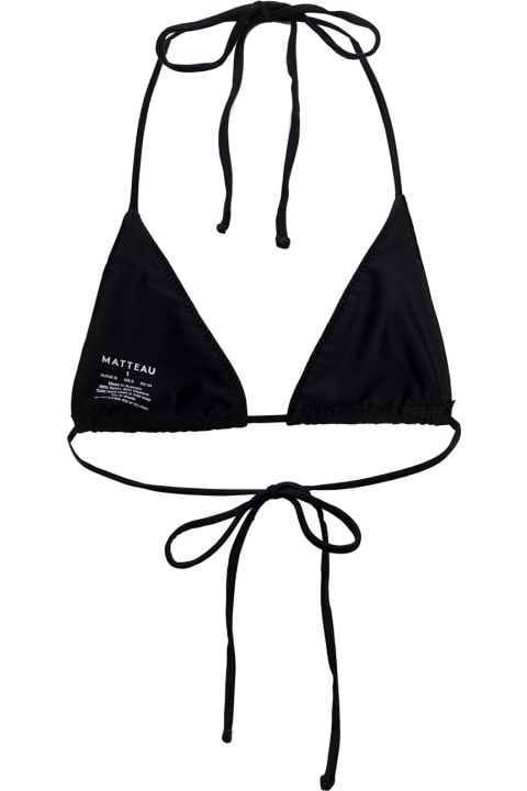 Matteau Woman's Tringolar Stretch Fabric Bikini Top