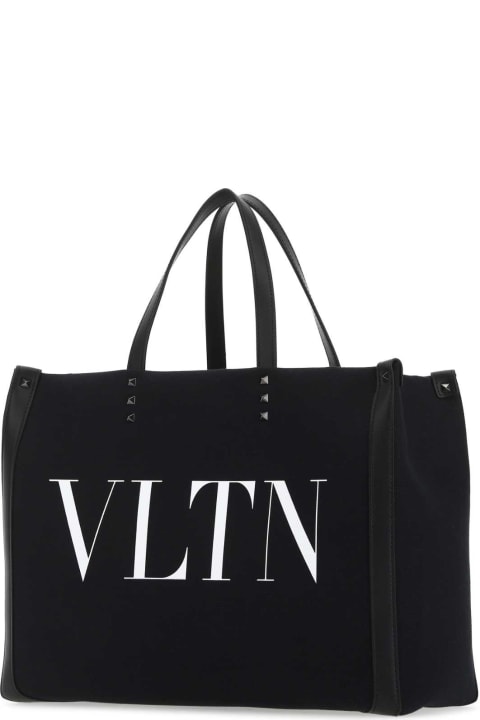 Fashion for Men Valentino Garavani Black Canvas Vltn Ecolab Shopping Bag