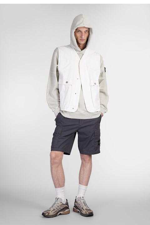 Stone Island Men Stone Island Vest In Beige Cotton