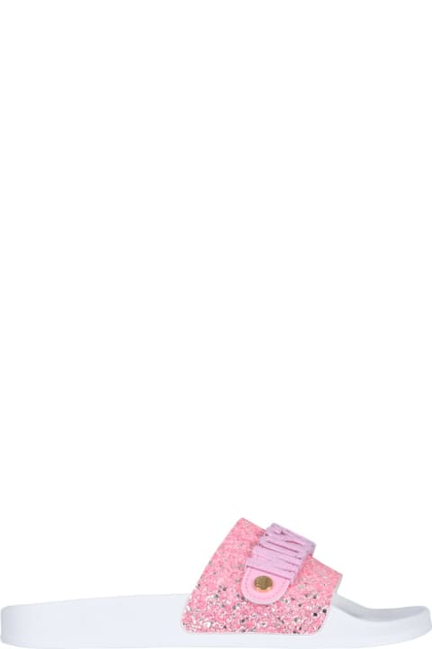 أدوات منزلية Moschino Lettering Logo Slide Sandals