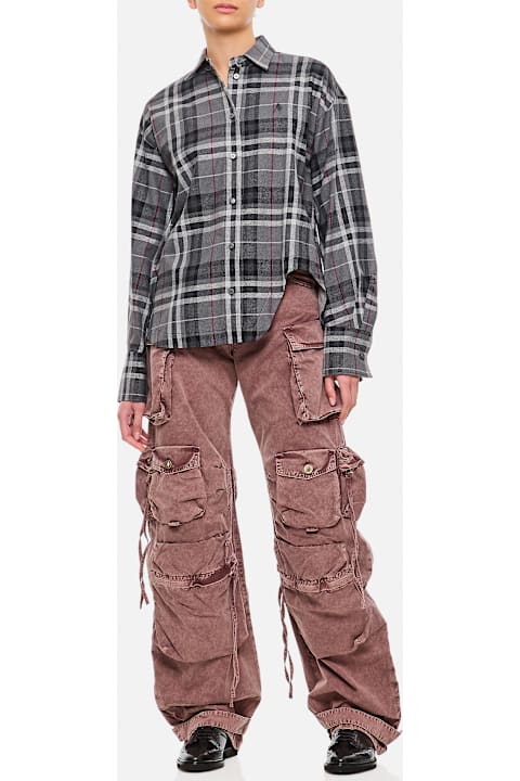 The Attico Pants & Shorts for Women The Attico Fern Long Trousers Natural Marble