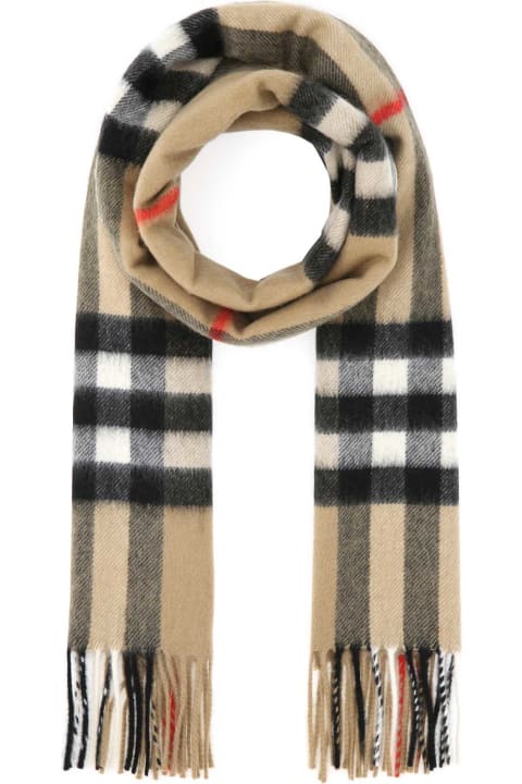 Accessories for Men Burberry Embroidered Cashmere Scarf