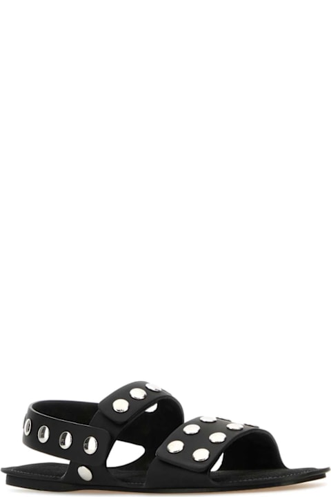 Khaite for Women Khaite Black Leather Boden Sandals