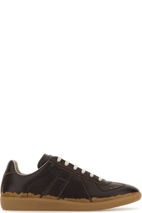Homeware Maison Margiela Dark Brown Leather Replica Sneakers