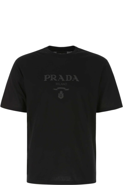 Topwear for Women Prada Black Cotton T-shirt