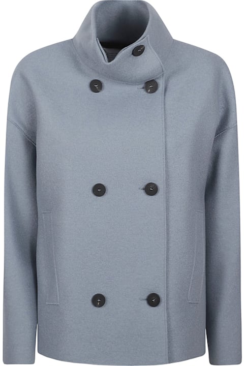 Harris Wharf London Coats & Jackets for Women Harris Wharf London Coats Clear Blue