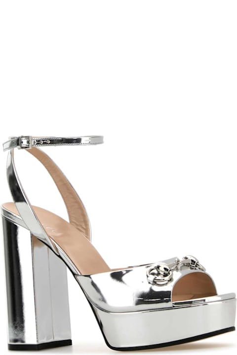 Gucci Sandals for Women Gucci Silver Leather Sandals