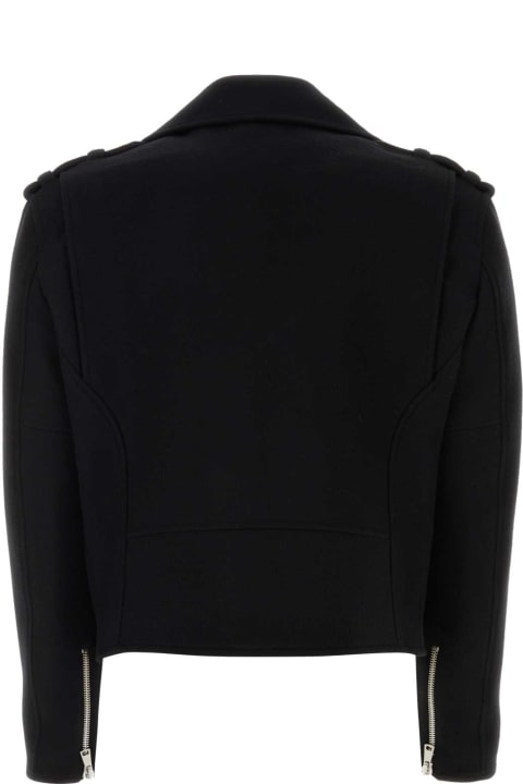 Coats & Jackets for Men Balmain Black Felt Jacket